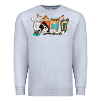 Heather Grey alaskan border collie dog coffee cups Premium Sweatshirt - texasbilliewilder