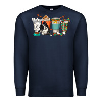 Navy alaskan border collie dog coffee cups Premium Sweatshirt - texasbilliewilder