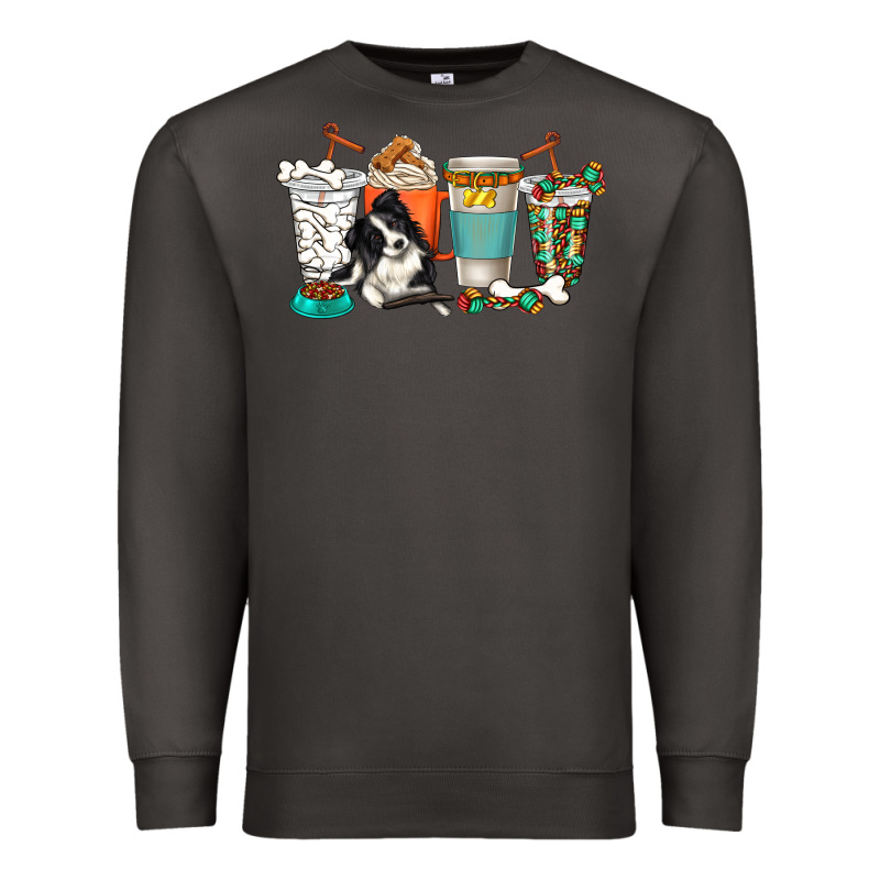 Alaskan Border Collie Dog Coffee Cups Premium Sweatshirt by texasbilliewilder | Teevron
