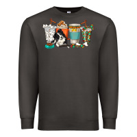 Smoke alaskan border collie dog coffee cups Premium Sweatshirt - texasbilliewilder