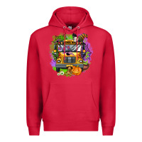 Cardinal halloween school bus Premium Hoodie - AdoDesignShop