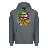 Rock halloween school bus Premium Hoodie - AdoDesignShop