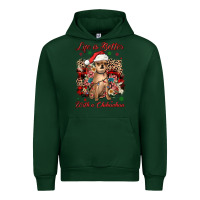 Forest Green christmas life is better with a chihuahua Urban Hoodie - JahusDesignShop