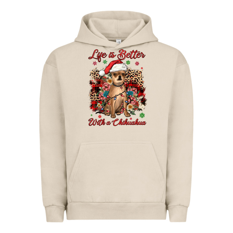 Christmas Life Is Better With A Chihuahua Urban Hoodie by JahusDesignShop | Teevron