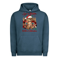 Pigment Midnight Navy christmas life is better with a chihuahua Urban Hoodie - JahusDesignShop
