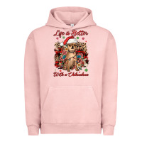 Pigment Salmon christmas life is better with a chihuahua Urban Hoodie - JahusDesignShop
