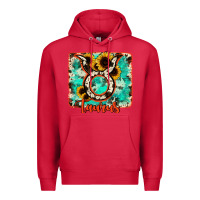 Cardinal taurus turquoise cowhide Premium Hoodie - RanaPortraitStore