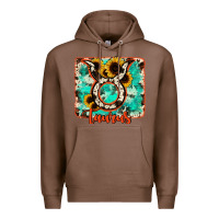 Chestnut taurus turquoise cowhide Premium Hoodie - RanaPortraitStore