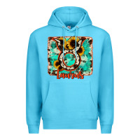Ocean Blue taurus turquoise cowhide Premium Hoodie - RanaPortraitStore