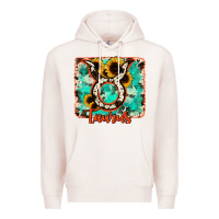Pale Pink taurus turquoise cowhide Premium Hoodie - RanaPortraitStore