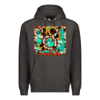 Smoke taurus turquoise cowhide Premium Hoodie - RanaPortraitStore