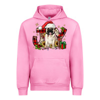 Fuchsia Pink christmas joy pug Urban Hoodie - JahusDesignShop