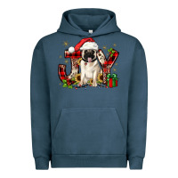 Pigment Midnight Navy christmas joy pug Urban Hoodie - JahusDesignShop