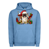 Pigment Pebble Blue christmas joy pug Urban Hoodie - JahusDesignShop