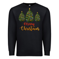 Black merry christmas trees Premium Sweatshirt - RanaPortraitStore