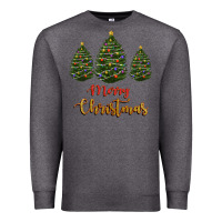 Charcoal Heather merry christmas trees Premium Sweatshirt - RanaPortraitStore