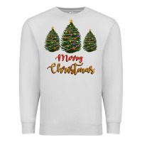 Dove Grey merry christmas trees Premium Sweatshirt - RanaPortraitStore