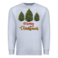 Heather Grey merry christmas trees Premium Sweatshirt - RanaPortraitStore