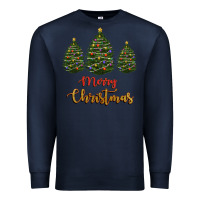 Navy merry christmas trees Premium Sweatshirt - RanaPortraitStore
