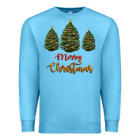 Ocean Blue merry christmas trees Premium Sweatshirt - RanaPortraitStore