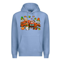 Colony Blue fall gnomes truck Premium Hoodie - AdoDesignShop