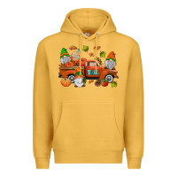 Mustard fall gnomes truck Premium Hoodie - AdoDesignShop