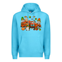 Ocean Blue fall gnomes truck Premium Hoodie - AdoDesignShop