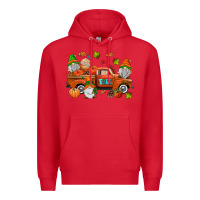 Red fall gnomes truck Premium Hoodie - AdoDesignShop