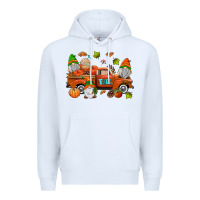 White fall gnomes truck Premium Hoodie - AdoDesignShop
