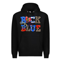 Black back the blue Premium Hoodie - AdoDesignShop