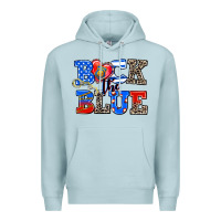 Blue Mist back the blue Premium Hoodie - AdoDesignShop