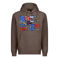 Coffee back the blue Premium Hoodie - AdoDesignShop