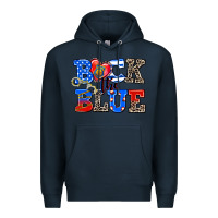 Navy back the blue Premium Hoodie - AdoDesignShop