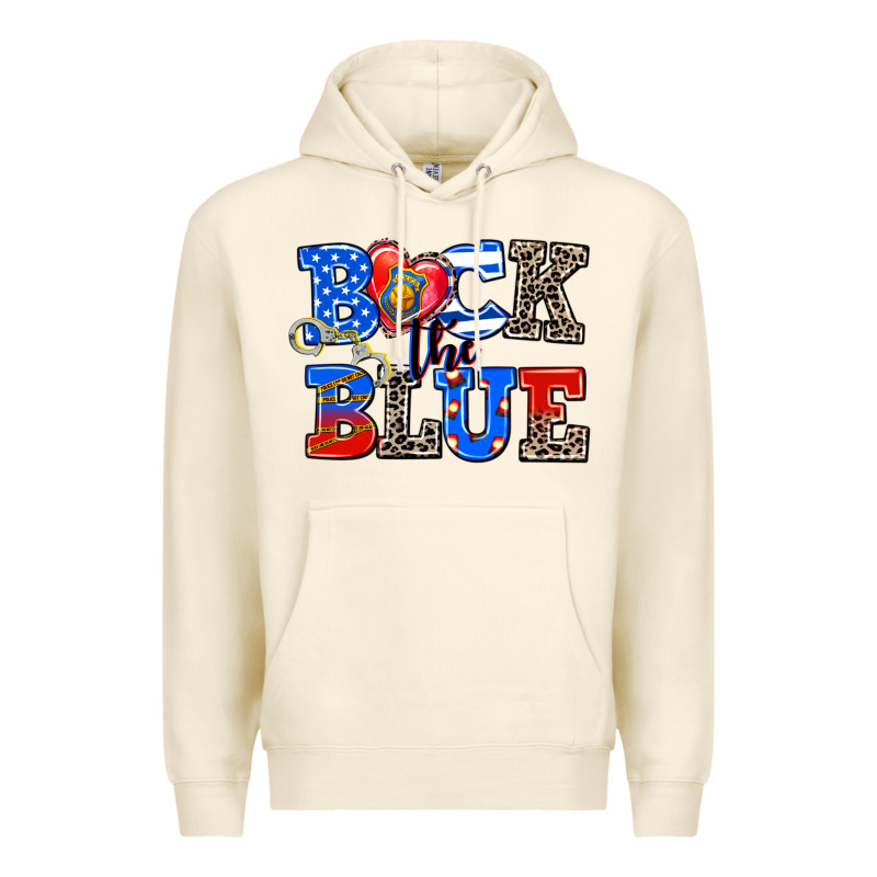 Back The Blue Premium Hoodie by AdoDesignShop | Teevron