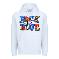 White back the blue Premium Hoodie - AdoDesignShop