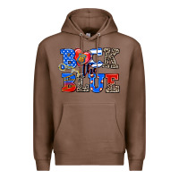Chestnut back the blue Premium Hoodie - AdoDesignShop