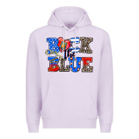 Lilac back the blue Premium Hoodie - AdoDesignShop