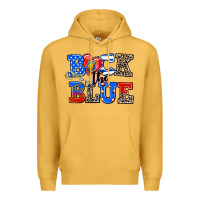 Mustard back the blue Premium Hoodie - AdoDesignShop