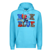 Ocean Blue back the blue Premium Hoodie - AdoDesignShop