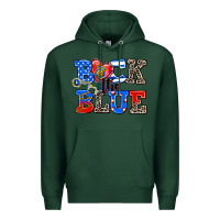 Sports Green back the blue Premium Hoodie - AdoDesignShop