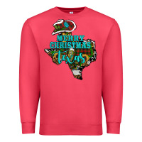 Cardinal Merry Christmas Texas Map Premium Sweatshirt - RanaPortraitStore
