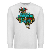 Oatmeal Heather Merry Christmas Texas Map Premium Sweatshirt - RanaPortraitStore