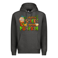 Charcoal Heather whatever spices your pumpkin Premium Hoodie - AdoDesignShop