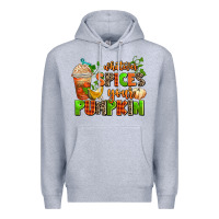 Heather Grey whatever spices your pumpkin Premium Hoodie - AdoDesignShop