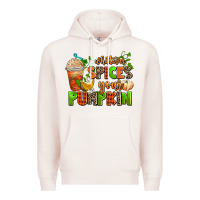 Pale Pink whatever spices your pumpkin Premium Hoodie - AdoDesignShop