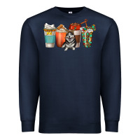 Navy alaskan husky dog coffee cups Premium Sweatshirt - texasbilliewilder