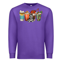 Purple alaskan husky dog coffee cups Premium Sweatshirt - texasbilliewilder