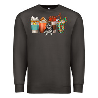 Smoke alaskan husky dog coffee cups Premium Sweatshirt - texasbilliewilder