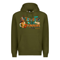 Army Green teaching little pumpkins Premium Hoodie - AdoDesignShop