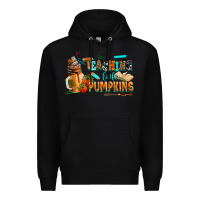 Black teaching little pumpkins Premium Hoodie - AdoDesignShop